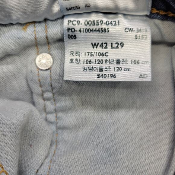 Levi Strauss 559 Men’s 42x29 Relaxed Straight Stretch Jeans Medium Wash Flex - Picture 3 of 10